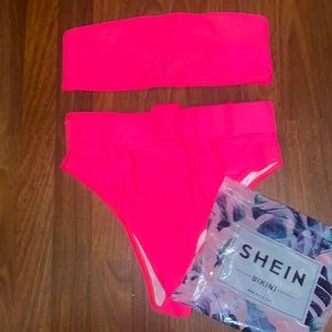 Pink high waisted bikini from SHEIN